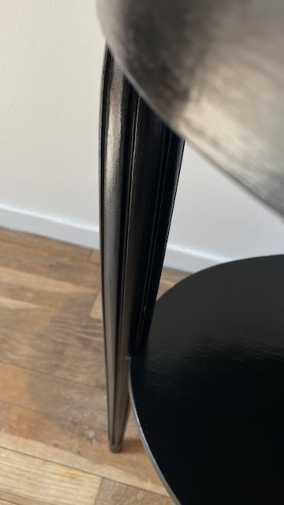 Image 1 of Art Deco Black Wood Console Table