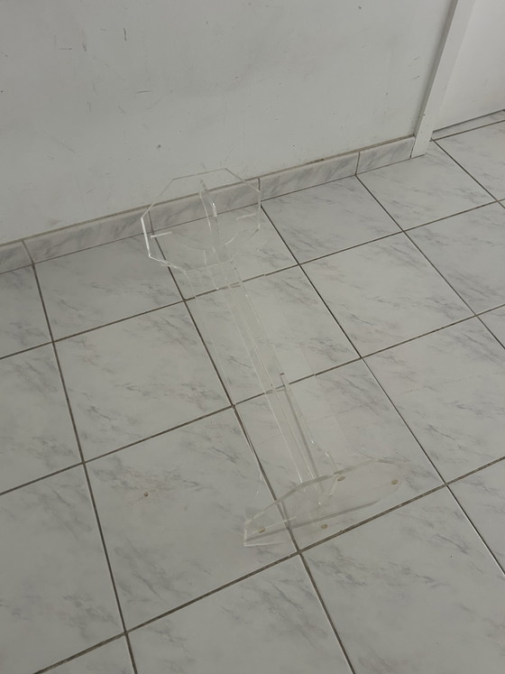 Image 1 of Supporto per piante vintage con colonna in plexiglass