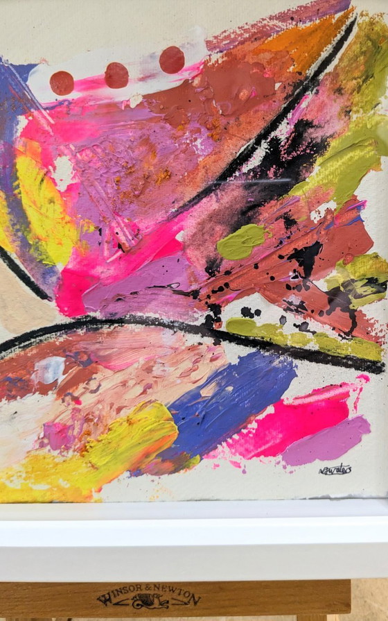 Image 1 of Abstract Zeeschilderij Nigel Waters Origineel Getekend Ingelijst Kunstwerk Nieuw Huis