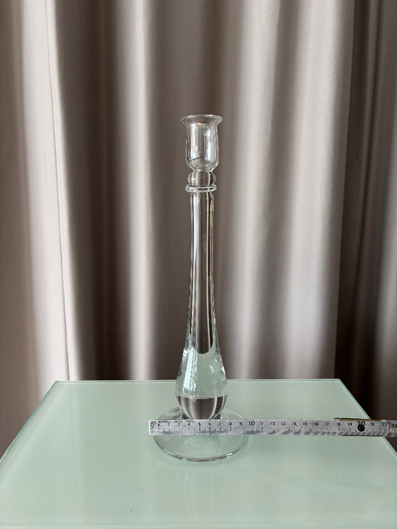 Candelabro alto vintage in vetro soffiato a mano – Portacandele, Glass (photo 3 of 7)