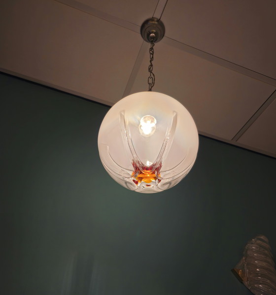 Image 1 of Vintage Murano Mazzega Suspension Lampe Plafond Italie