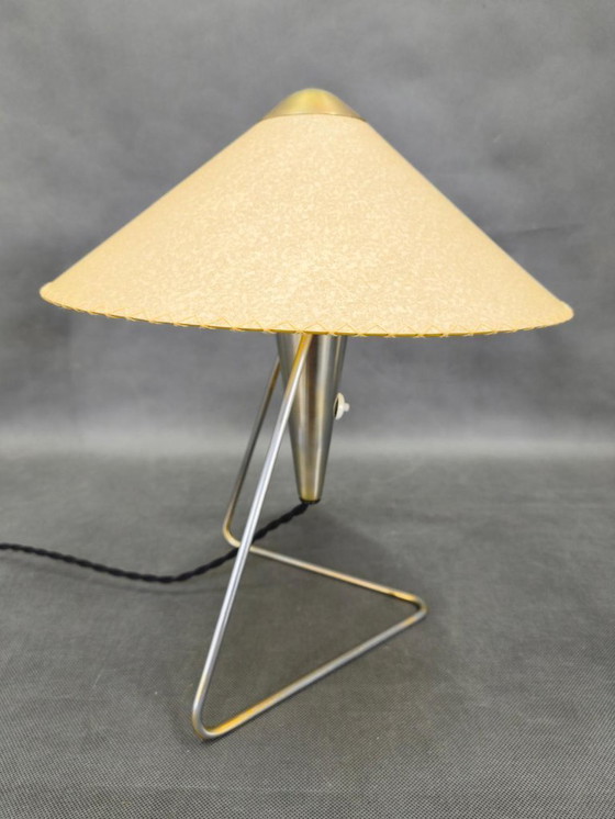 Image 1 of Lampe de table Helena Frantová, abat-jour en chrome et papier, Tchécoslovaquie, années 1960