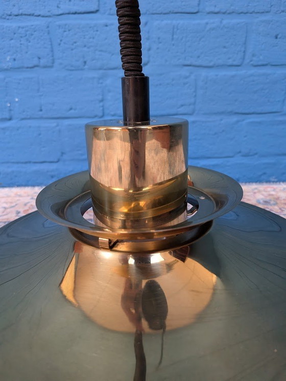 Image 1 of Lampe pendante vintage en laiton, design danois de Vitrika