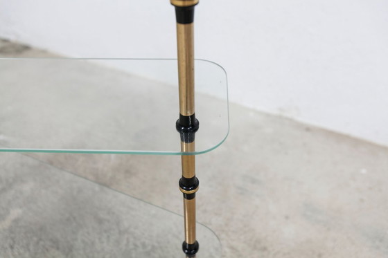 Image 1 of Étagère Présentoir Boulangerie Vitrine de Magasin en Verre et Laiton 1950