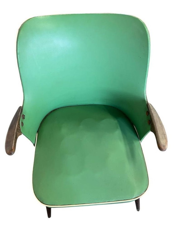 Image 1 of chaise rockabilly verte vintage