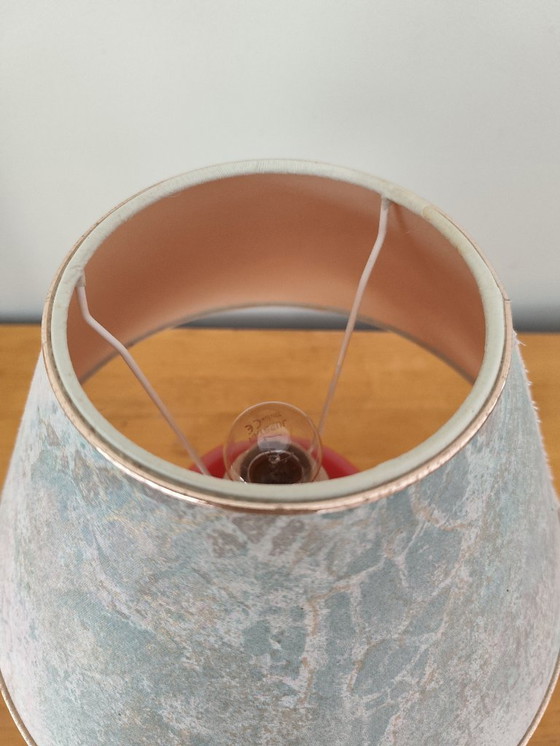 Image 1 of Vintage ceramic lamp with a patinated lampshade