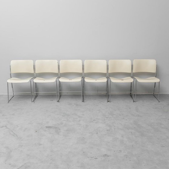 Image 1 of SET DI 6 SEDIE ROWLAND GF 40/4, DESIGN VINTAGE ANNI '60, ANTIQUARIATO MODERNO