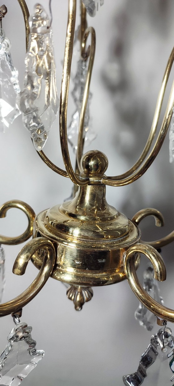 Image 1 of Plafonnier en cristal - Espagne, années 1950