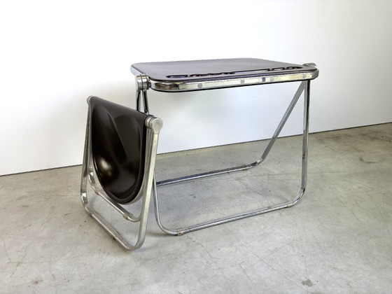 Platone folding table with stool by Giancarlo Piretti for Castelli, 1970s, Anonima Castelli, Desk, Metal (photo 9 of 15)