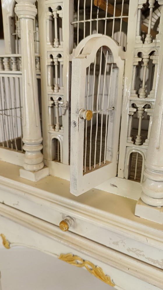 Image 1 of Jaula de pájaros victoriana francesa de mediados de siglo