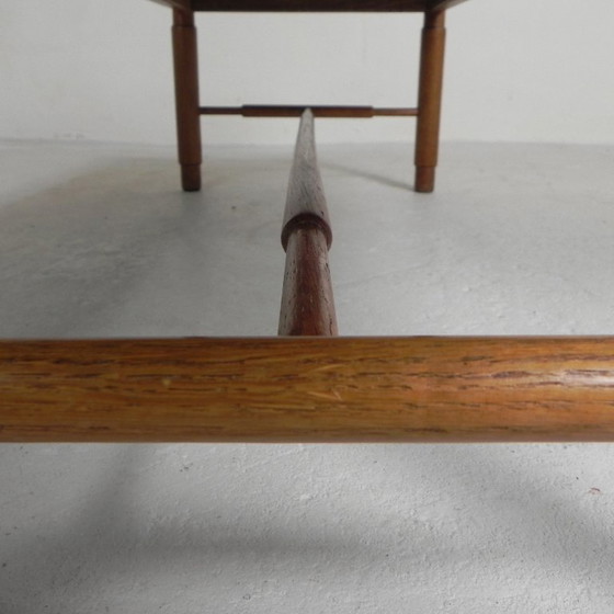 Image 1 of Tavolino da caffè vintage con piano in ardesia e struttura in rovere, anni '60.