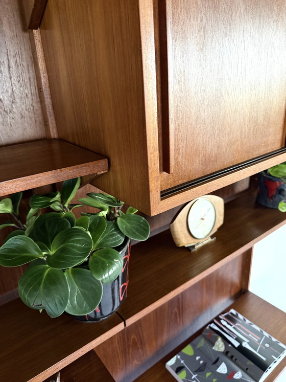 Image 1 of Vintage modulair teakhouten wandsysteem ‘60