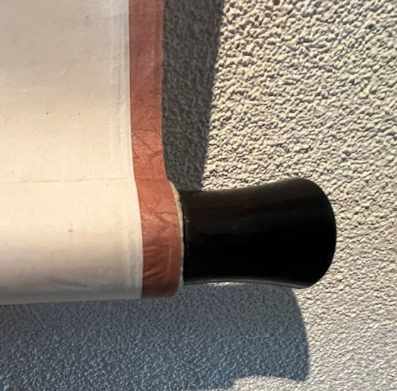 Image 1 of Dipinto cinese su rotolo appeso – 1985. Uomo con cappotto viola e barba Zhong Kuei