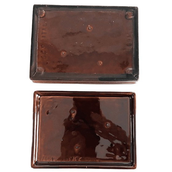 Image 1 of Portagioielli vintage SC3 in ceramica e pelle, Italia, metà secolo, anni '70