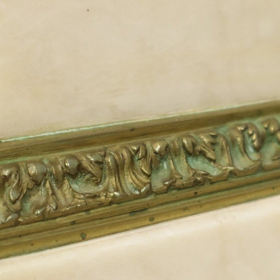 Image 1 of Piédestal de colonne antique en marbre et bronze