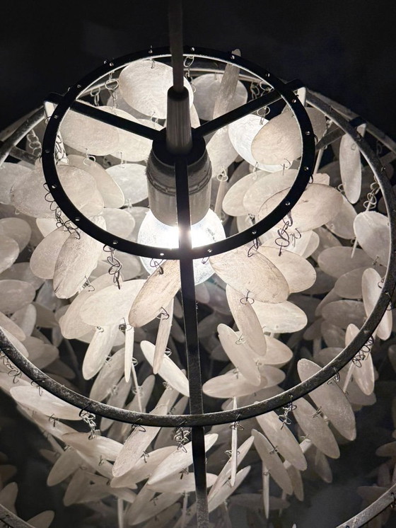 Image 1 of Pendelleuchte/Deckenlampe von Verner Panton, Muschel, Modell:'Fun', 1960er Jahre