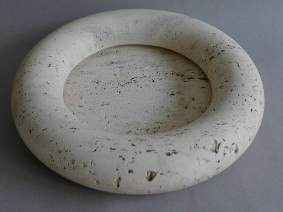 Image 1 of Carrara Traventin Schale Design Alessandro Giusti/ Egidio Di Rosa UP&UP 70s