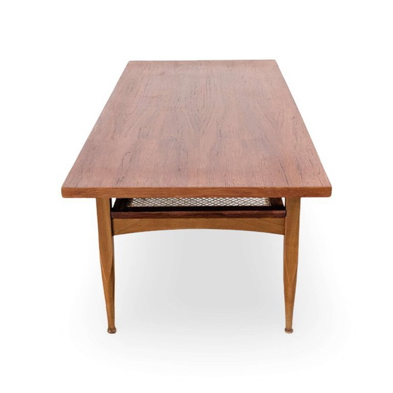 Trioh Teak Vintage 60s Denmark Rattan Coffee Table Original, Wood, Brown (photo 3 of 8)