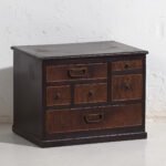 Small antique Japanese Tansu - Taishō / Showa Period (c. ) #99 – Chest of drawers, Metal (photo 8 of 40)