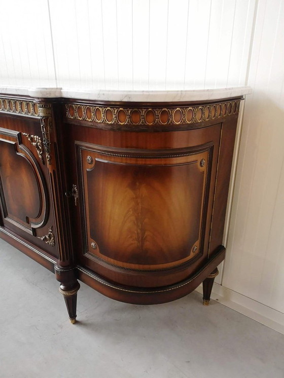 Image 1 of Frans dressoir/buffetkast in Lodewijk XVI-stijl, gesigneerd door JP Ehalt.