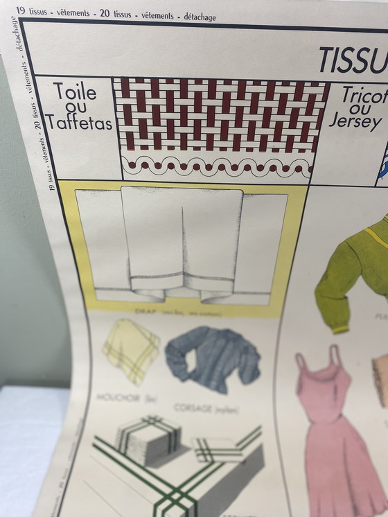 Image 1 of Rossignol School Poster "Stoffen en kleding