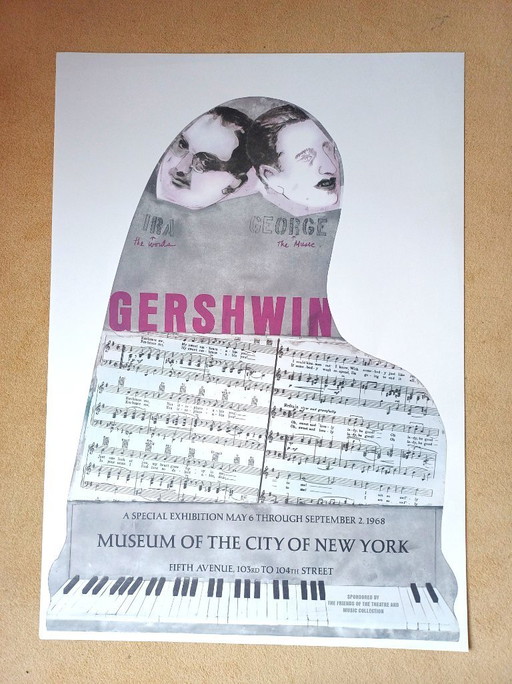 Grande affiche "GERSHWIN" Musée de la ville de New York