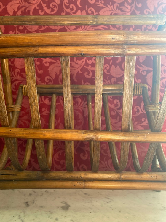 Vintage rattan magazine rack, 1960s-1970s – Decorative Objects (photo 3 of 5)