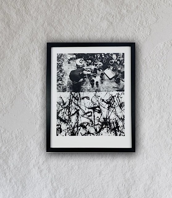 Image 1 of Rudy Burckhardt: "Jackson Pollock Painting No 32" - Professionally Framed With New High Quality Gallery Frame And Unframed