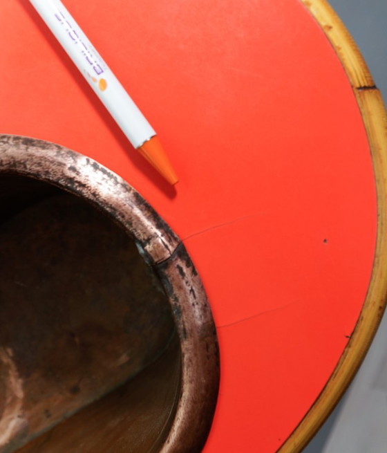 Image 1 of Bamboe bar met 5 bamboe barkrukken, jaren 1950, Italië