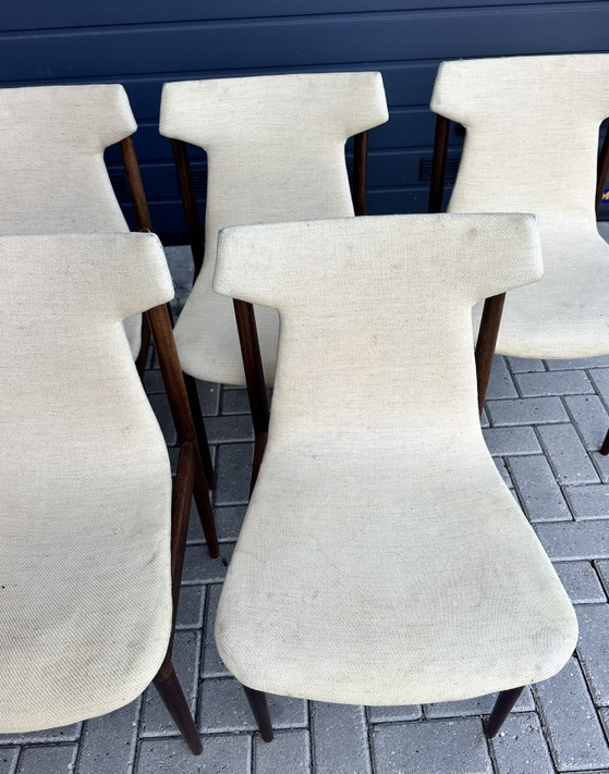Image 1 of 6 sedie da pranzo Fristho dal design vintage
