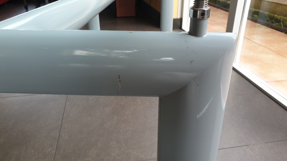 Image 1 of Tavolo da pranzo in vetro base in metallo Cassina LC 6 Le Corbusier