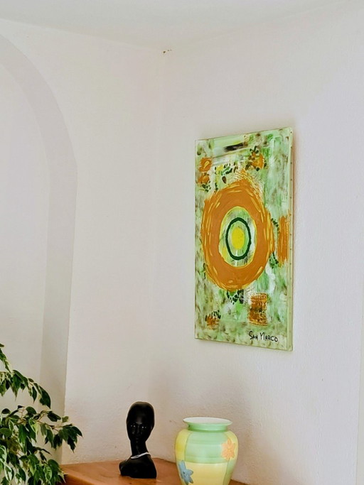 Enzo San Marco - Centrifugaal - Schilderij van de kunstenaar – schilderijen tekeningen, Canvas (photo 2 of 15)