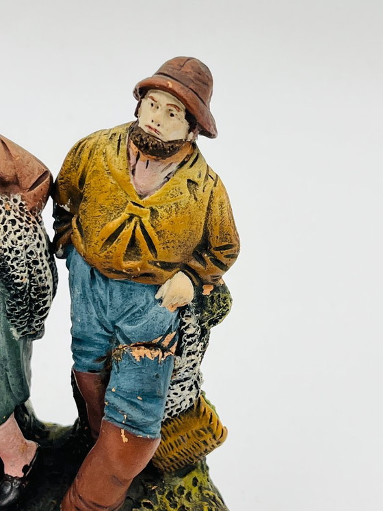 Vintage Fishermen Statuette from La Panne – J. H. Hand – J.H. Hand, Decorative Objects, Ceramic (photo 6 of 11)