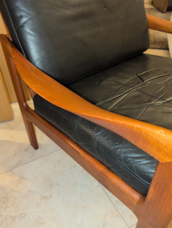 Image 1 of Pair of Danish teak armchairs by Illum Wikkelsø for Niels Eilersen – 1960s