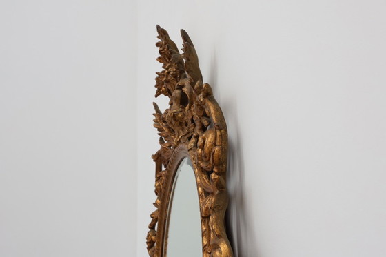 Image 1 of 20e Eeuwse Grote Barok Vergulde Spiegel door Deknudt, België