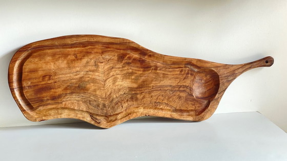 Image 1 of Grande PLANCHE à Découper BOIS d'Olivier Vintage