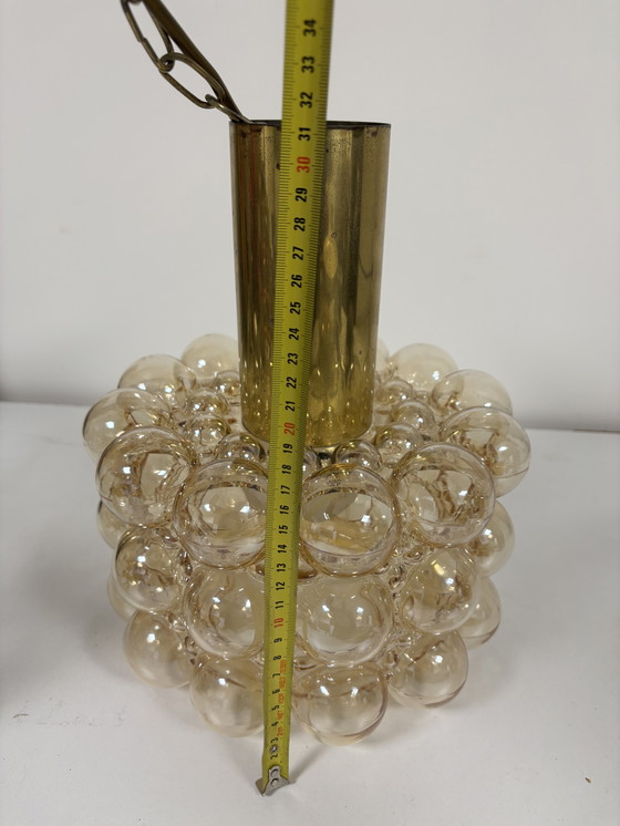 Image 1 of Exclusieve Limburg Helena Tynell “Bubble Lamp” – Amber / goud kleurig glas