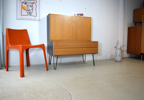 Image 1 of Mobiletto/cassettiera in teak anni '60 di Omnia, vintage, con bar.