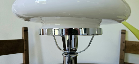 Image 1 of Bauhaus table lamp with opal glass shade