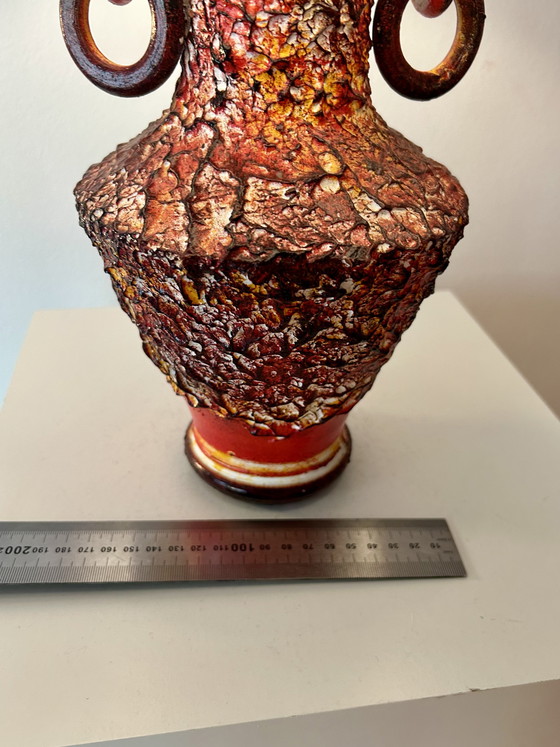Image 1 of Lámpara de jarrón de lava gruesa expresiva con pantalla de dragón