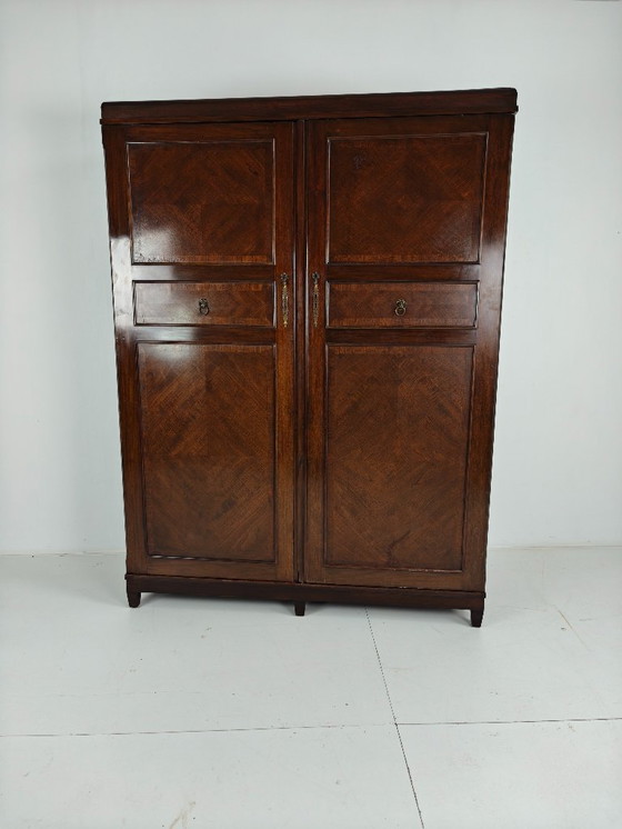 Image 1 of Beautiful English Art Deco Compactom Ltd Men's Wardrobe from the 1920s