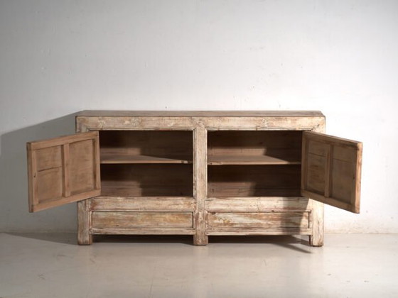 Antique painted sideboard in pine wood – China, circa 1900 – Sideboard cabinet, Iron (photo 36 of 40)