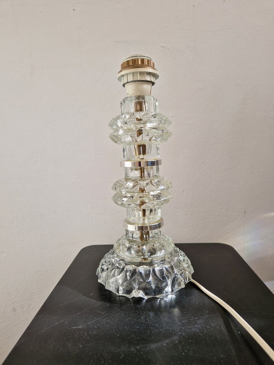 Image 1 of Vintage Orrefors Tafellamp Sweden Kristalglas