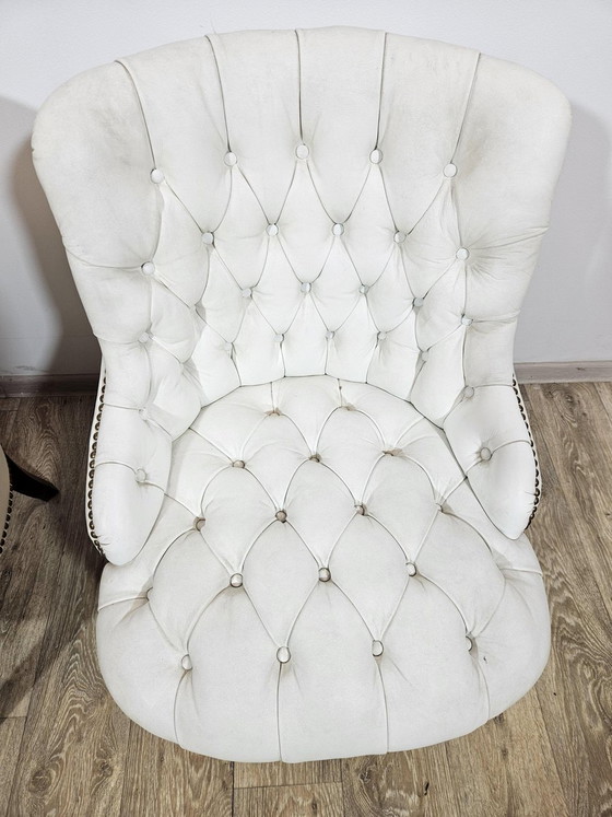 Chesterfield Armchairs, England, 1960s, Set of 2 – Leather, Wood (photo 6 of 15)
