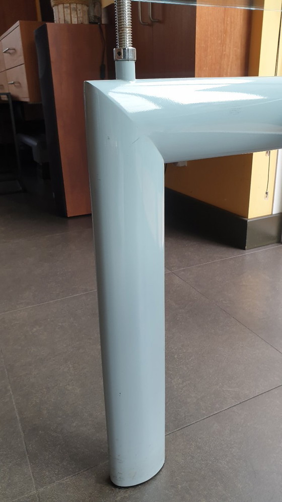 Image 1 of Tavolo da pranzo in vetro base in metallo Cassina LC 6 Le Corbusier