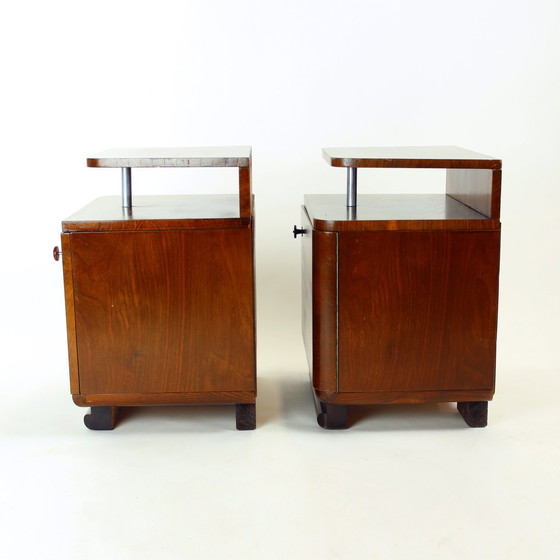 Image 1 of Set di 2 comodini Bauhaus, Cecoslovacchia, anni '50