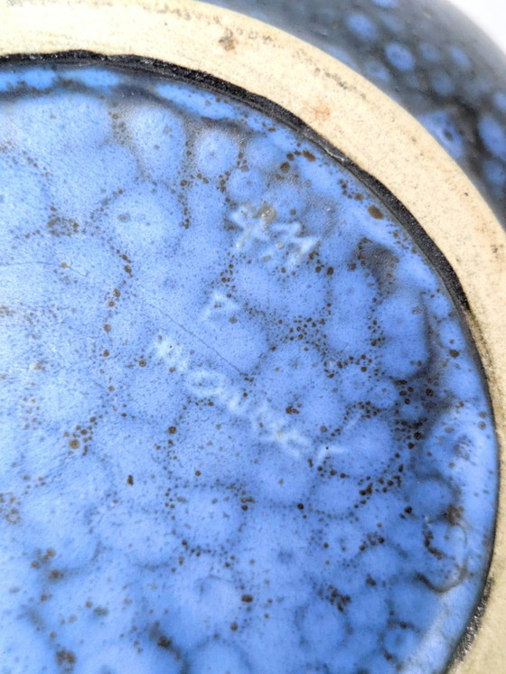 Image 1 of Vintage Thoms Keramik Vase | Midcentury West German Studio Pottery | Blue Glaze