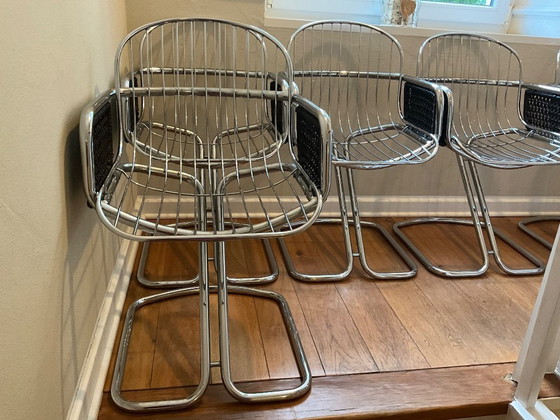 Image 1 of 6 stoelen in de stijl van Gastone Rinaldi