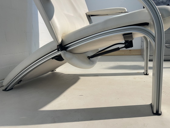 WK Wohnen Vintage Art Deco Retro – Verstelbare relaxstoel, Aluminium, Leather (photo 7 of 15)