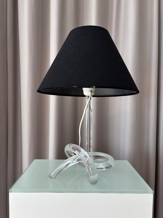1970s Lucite Knot Table Lamp Attributed to Elaine Bscheider for Dorothy Thorpe Inc. – Plexiglass (photo 5 of 14)